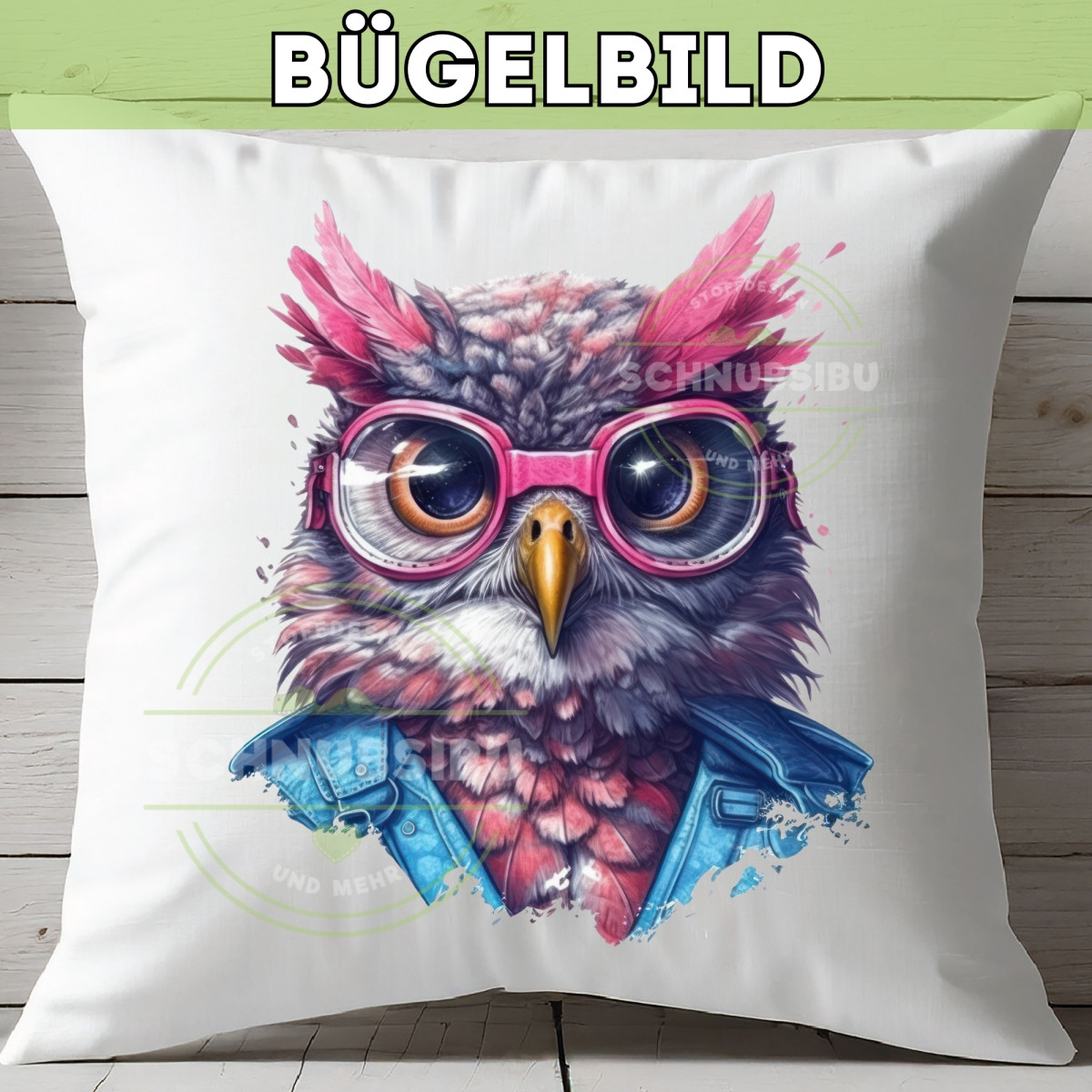 Bügelbild Funky Eule